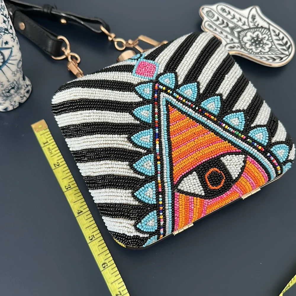Evil eye hand beaded 🧿 bag - Picture 11 of 12
